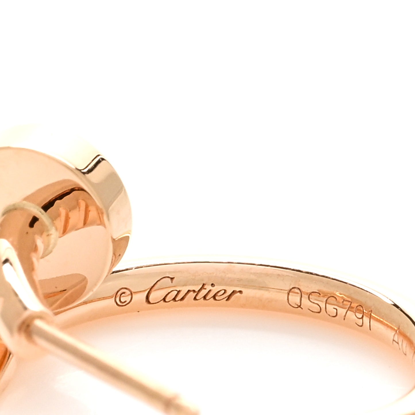 18K Pink Gold Juste Un Clou Hoop Earrings