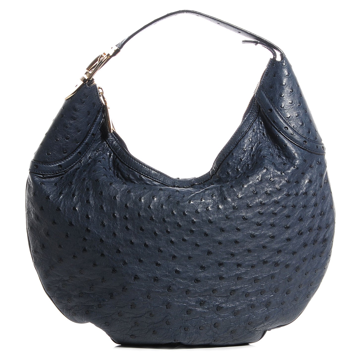 Ostrich Glam Hobo Blue