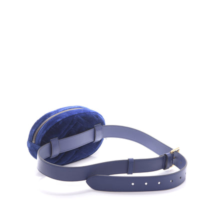 Gucci Velvet Matelasse GG Marmont Belt Bag 85 34 Cobalt Blue 3 of 9