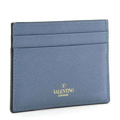 Valentino Garavani Vitello Rockstud Card Holder Niagara 3 of 6
