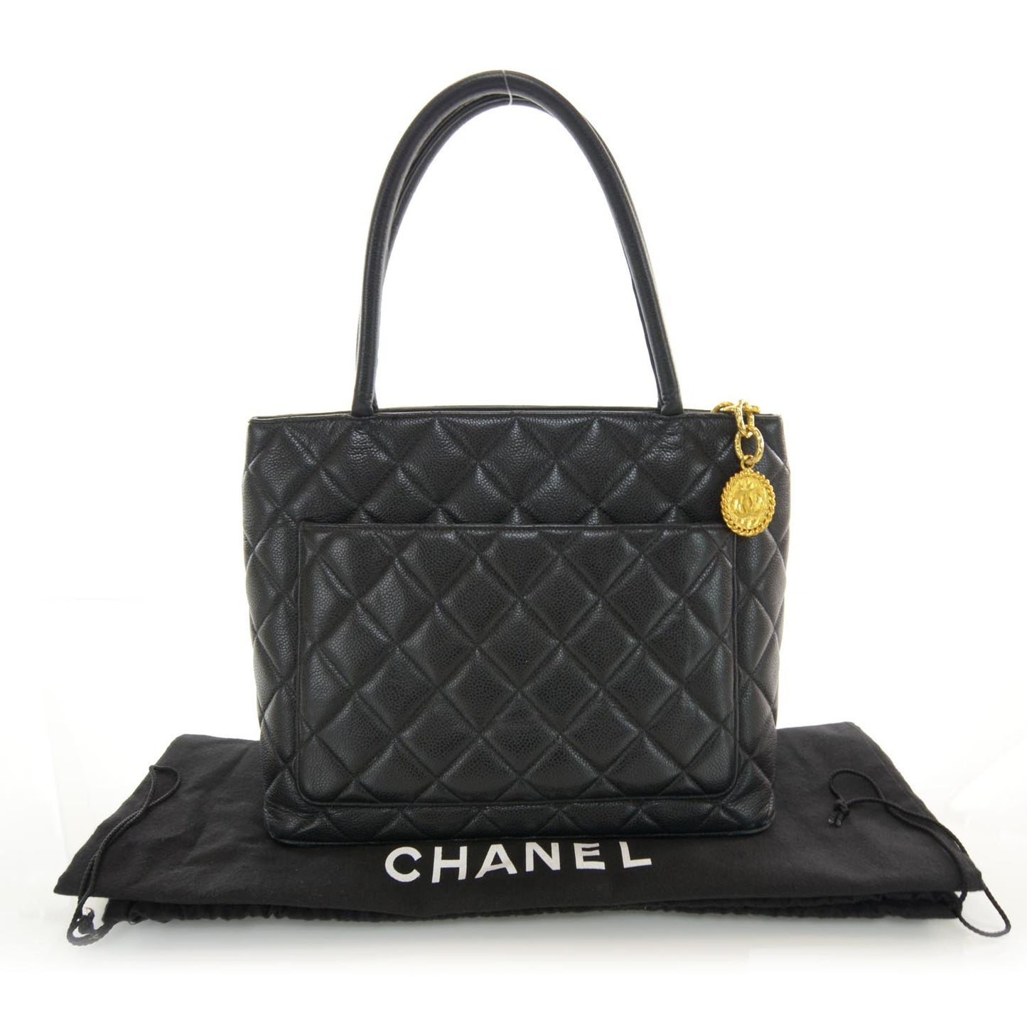 Caviar Medallion Tote Black