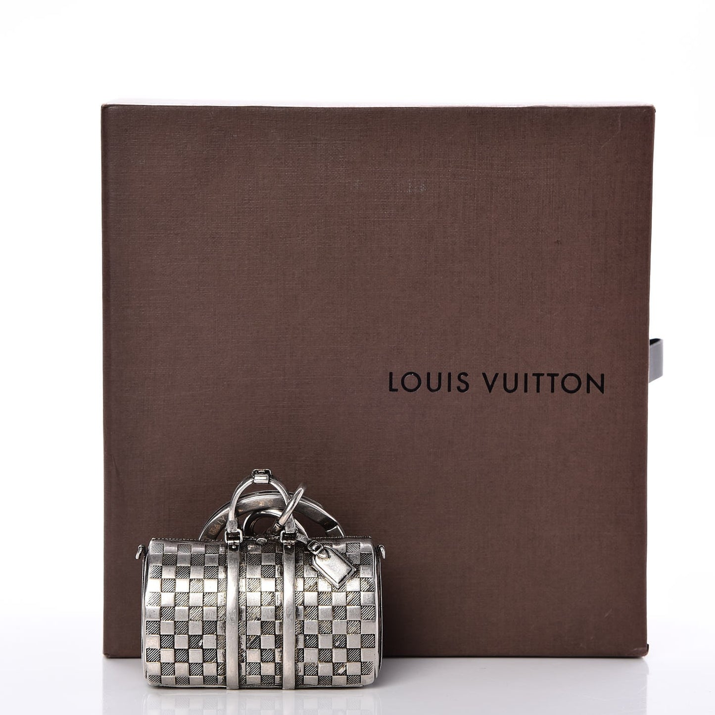 Brushed Palladium The Keepall Key Holder Bag Charm