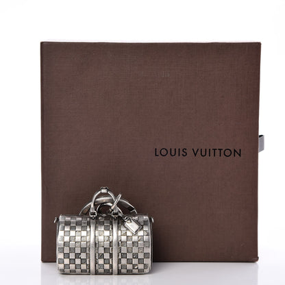 Louis Vuitton Brushed Palladium The Keepall Key Holder Bag Charm 5 of 5