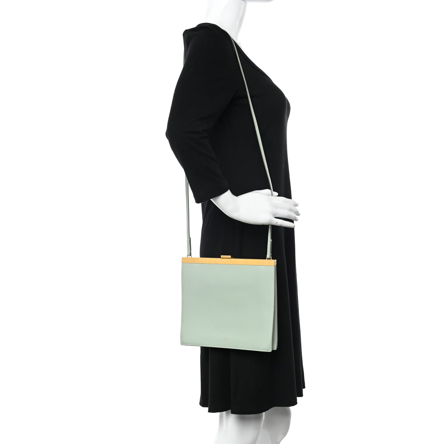Smooth Calfskin Mini Clasp Bag Jade