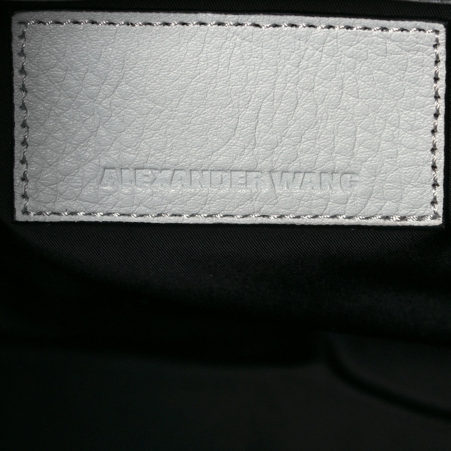 Alexander Wang Pebbled Lambskin Rockie White Black Hardware 6 of 17