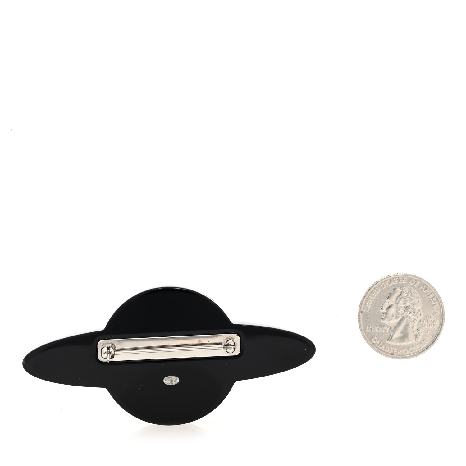 Chanel Glittered Resin Strass Planet Brooch Silver Blue Pink 2 of 3