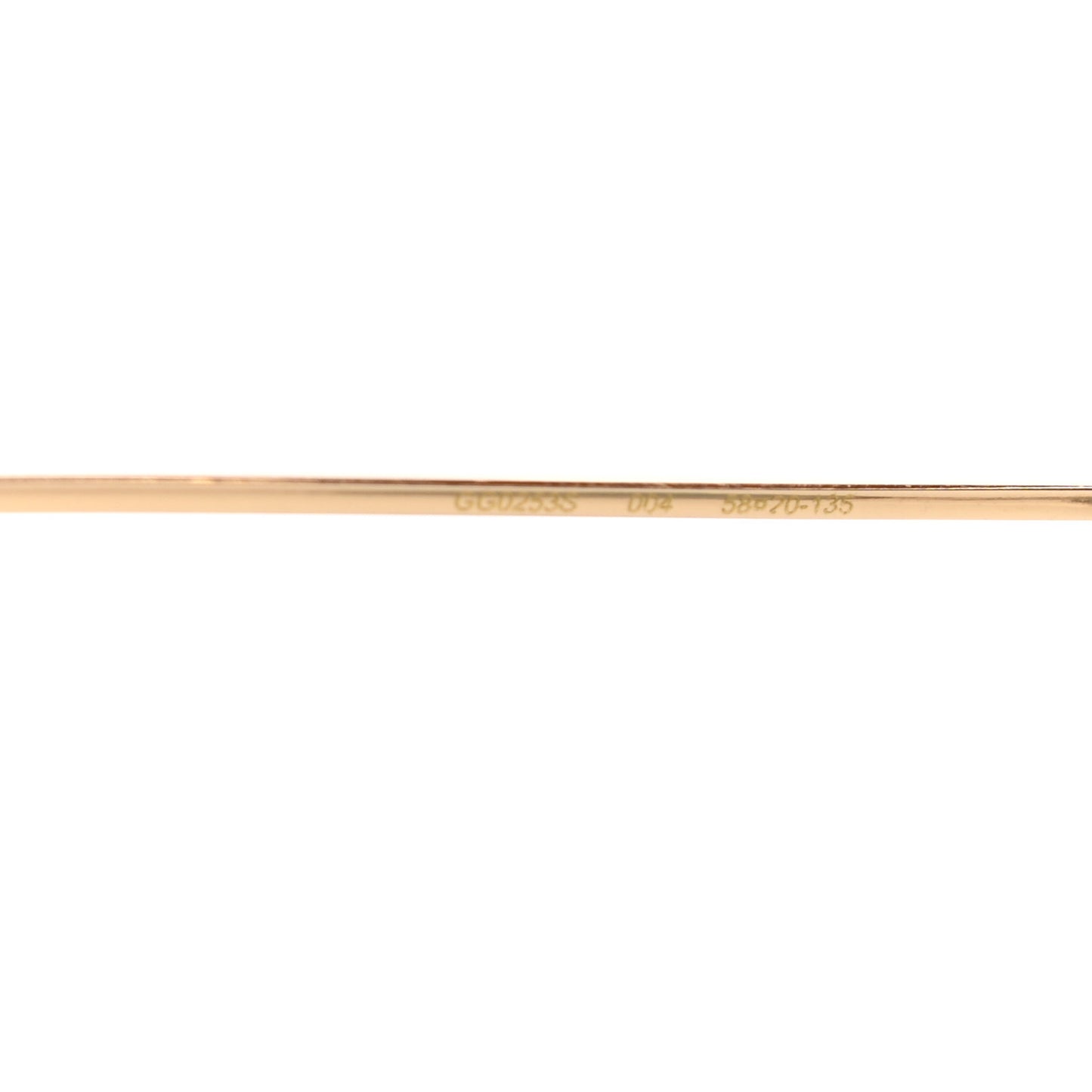 Round Pearl Tip Sunglasses GG0253S Gold