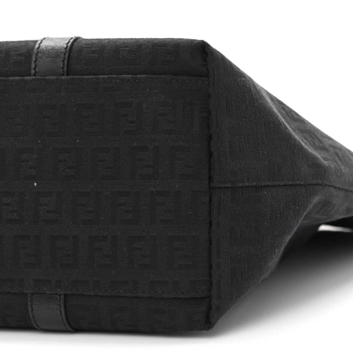 Fendi Zucchino Large Charm Shopping Tote Black 10 of 11