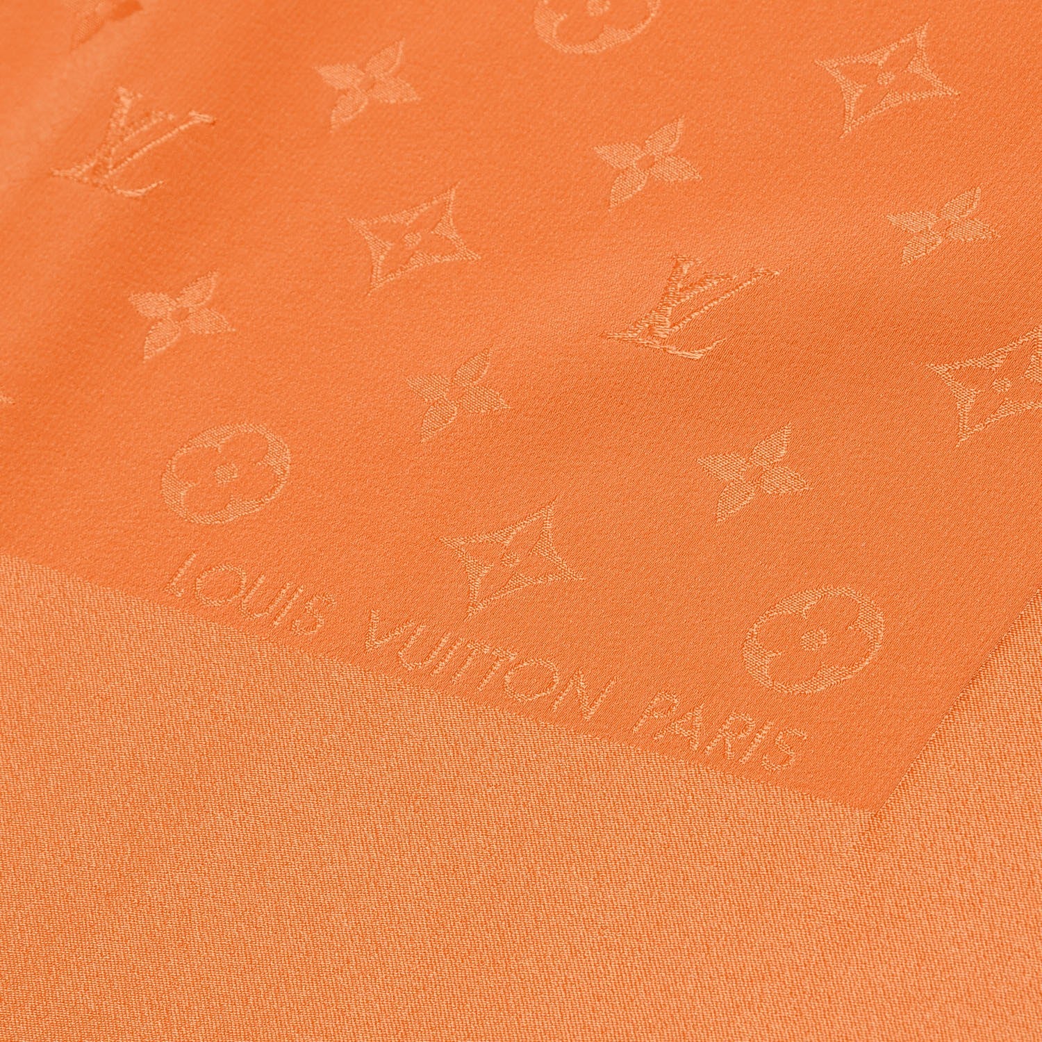 Louis Vuitton Silk Monogram Monaco Scarf Orange 3 of 4