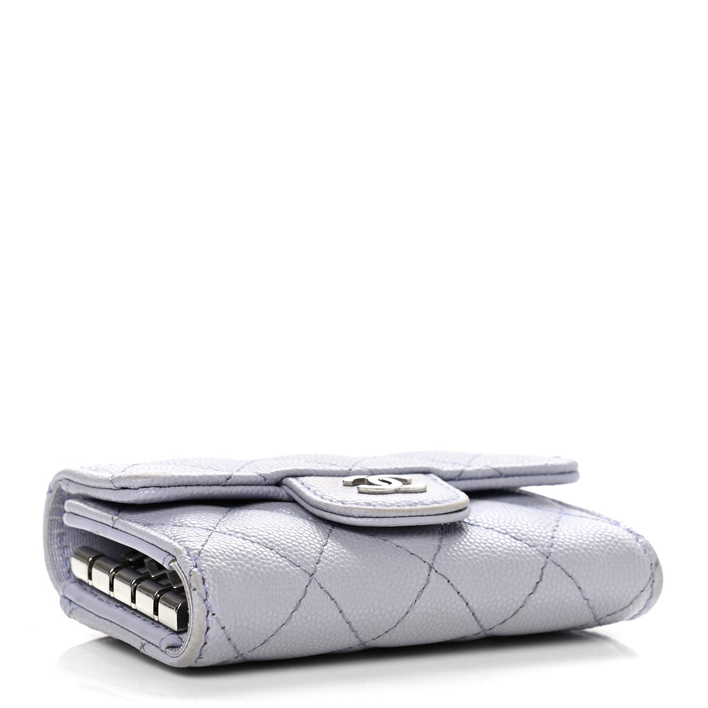 Caviar Quilted Classic 4 Key Holder Wallet Light Purple