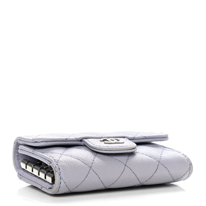 Chanel Caviar Quilted Classic 4 Key Holder Wallet Light Purple 5 of 12