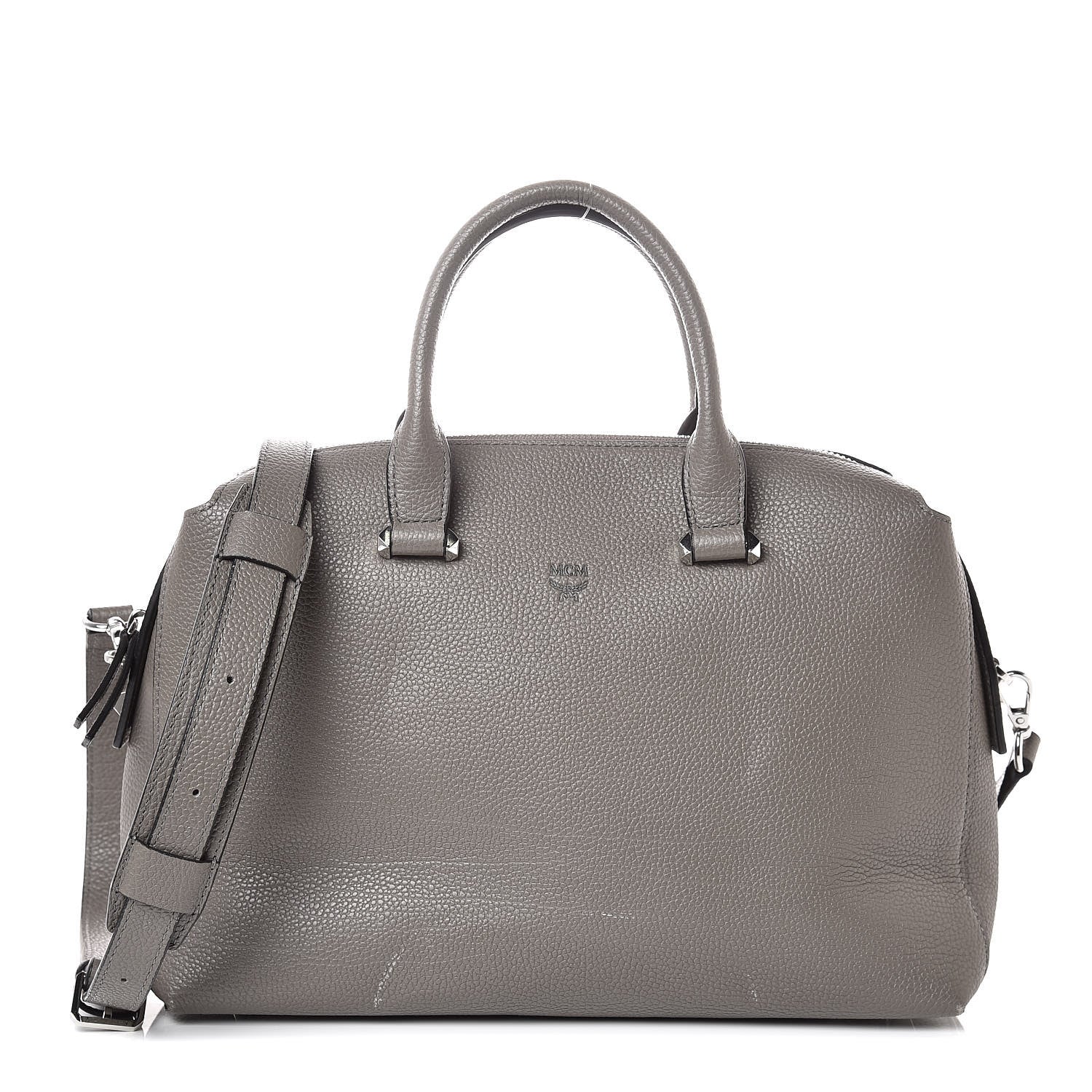MCM Grained Calfskin Medium Ella Boston Grey 1 of 10