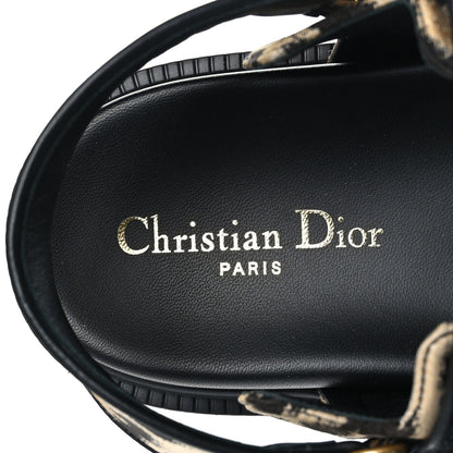 Christian Dior Technical Fabric Mizza Print Dioract Sandals 40 Beige Multicolor 8 of 8