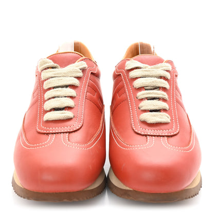 Hermes Calfskin Womens Quick Sneakers 36.5 Red 3 of 9