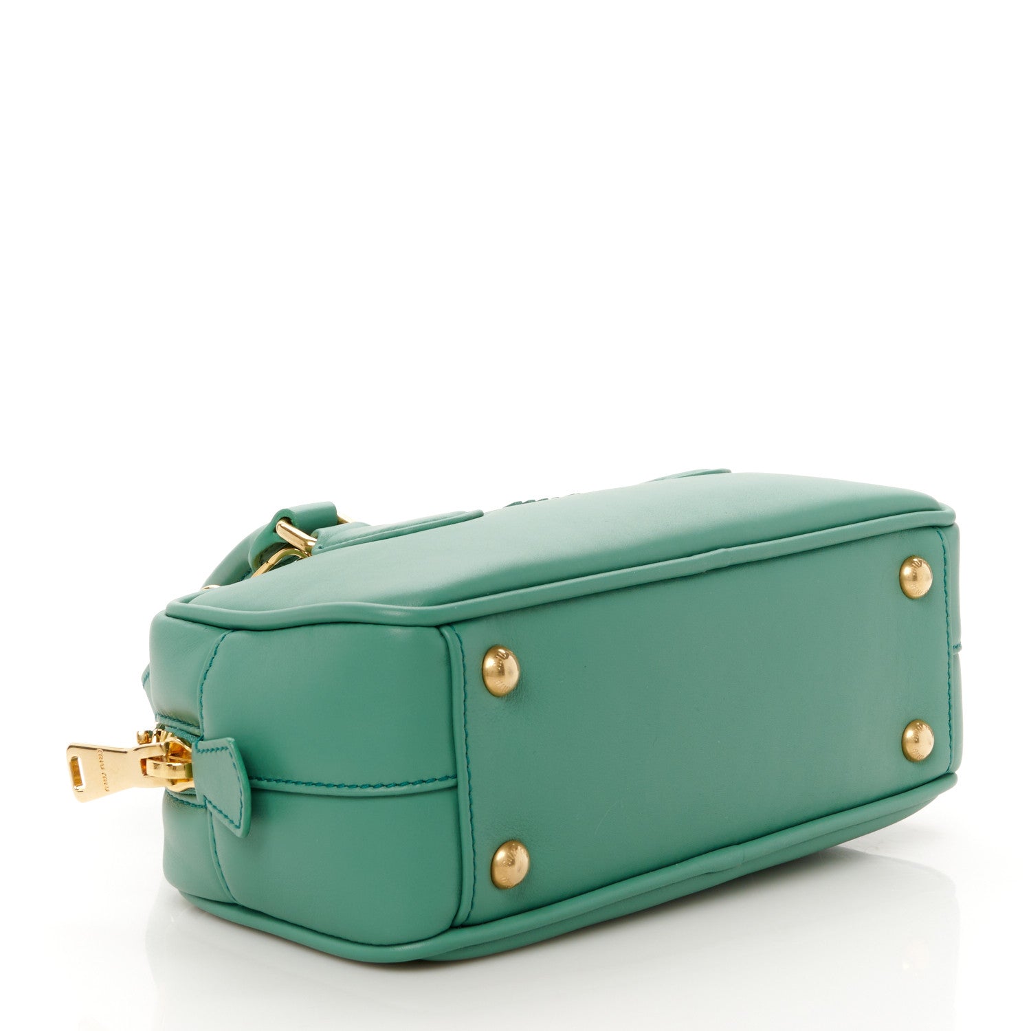 Miu Miu Calfskin Regular Arcadie Top Handle Bag Salvia 4 of 9