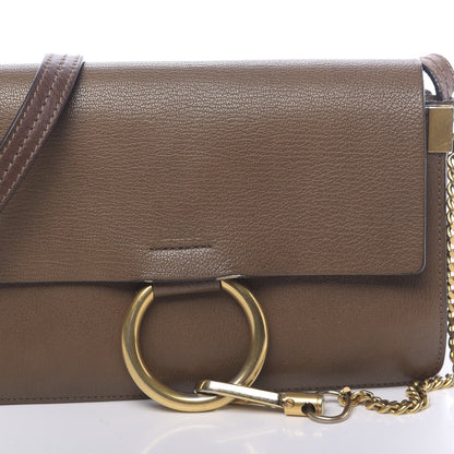 Chloe Goatskin Small Faye Shoulder Bag Woody Khaki 21 of 22