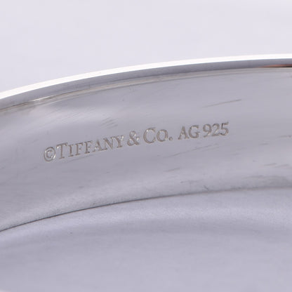 Tiffany Sterling Silver Diamond Narrow Locks Bangle Bracelet 5 of 6