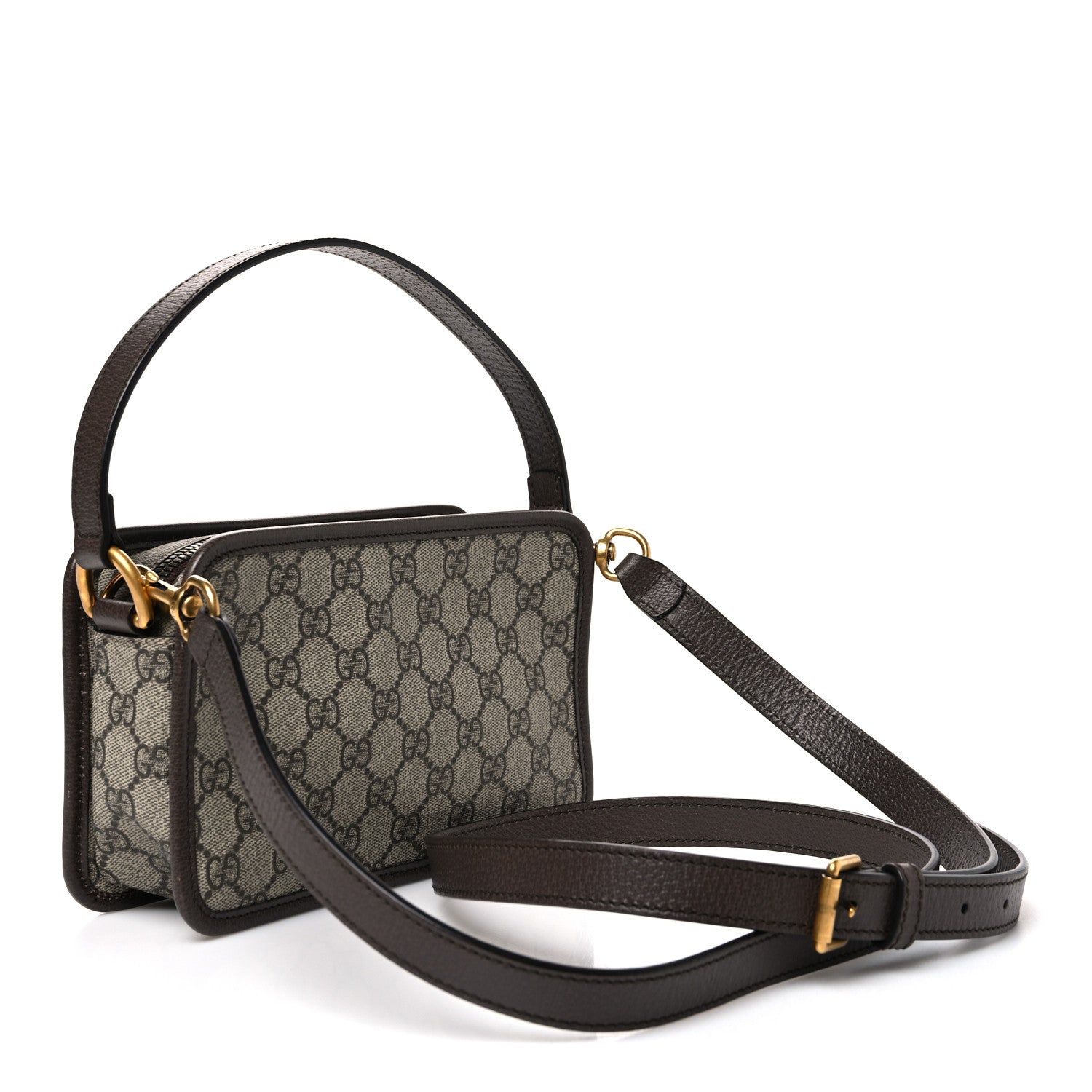 Gucci GG Supreme Monogram Web Ophidia Crossbody Bag Beige New Acero 3 of 10