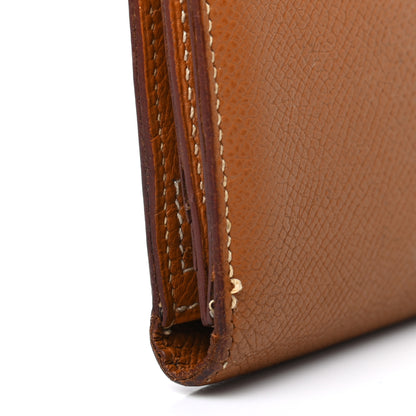 Hermes Epsom Bearn Gusset Wallet Gold 13 of 15