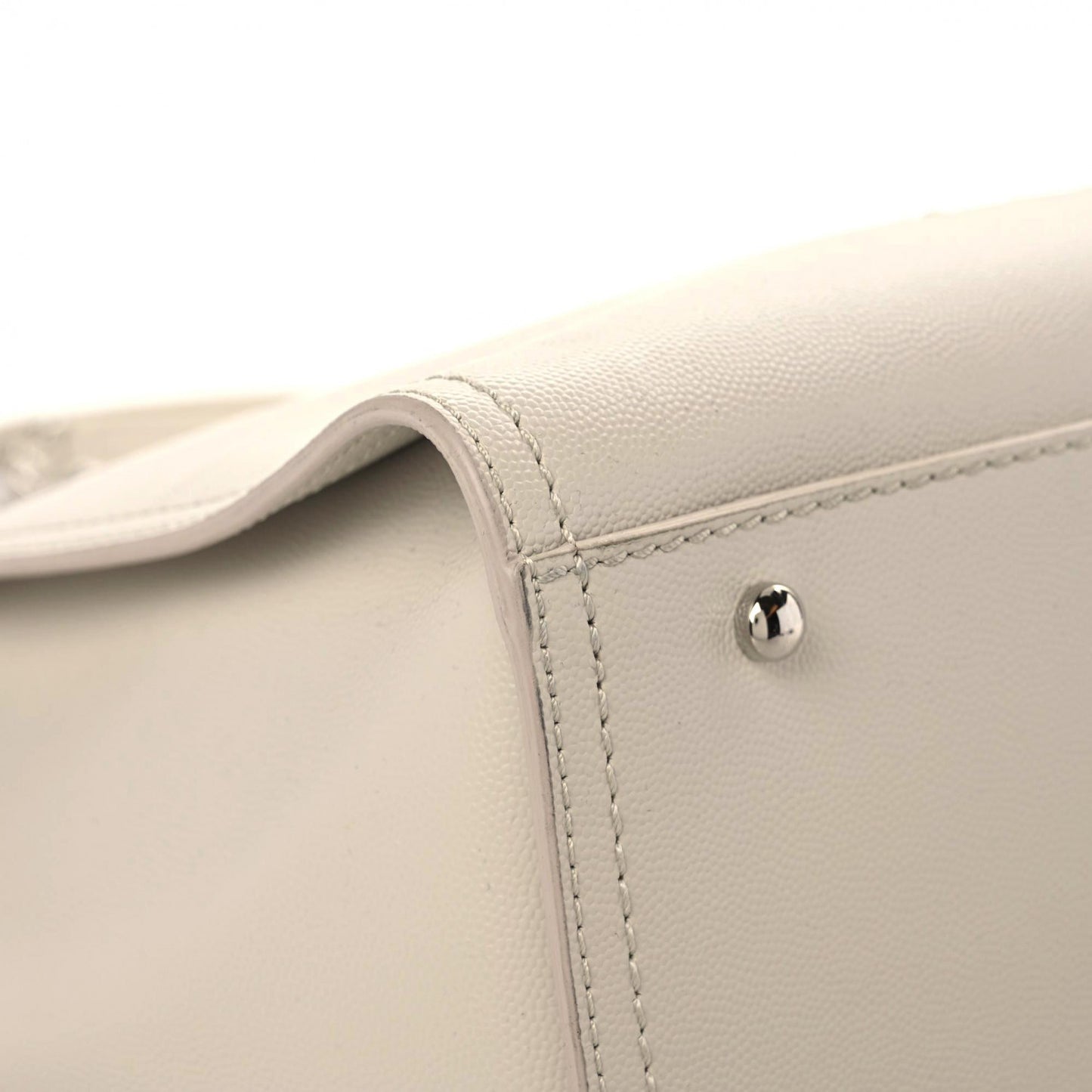Caviar Small Studded Deauville Tote Ivory