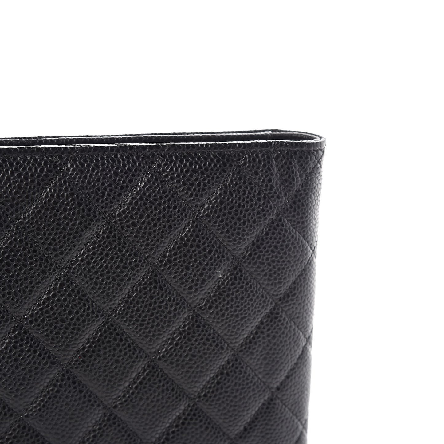 Caviar Quilted Large Agenda Cover Black