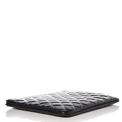 Chanel Caviar Quilted Medium Cosmetic Case Black 4 of 8
