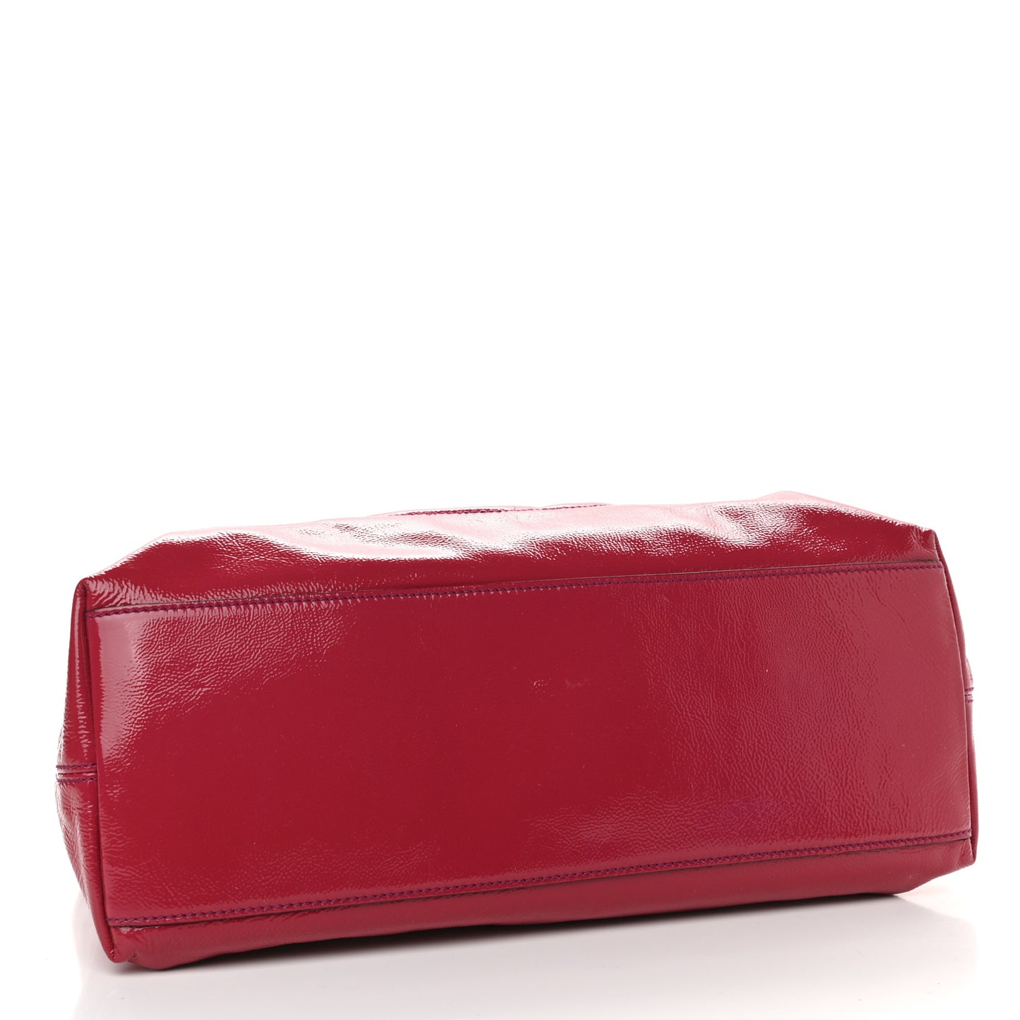 Vernice Naplack Medium Soho Chain Shoulder Bag Bright Bouganville