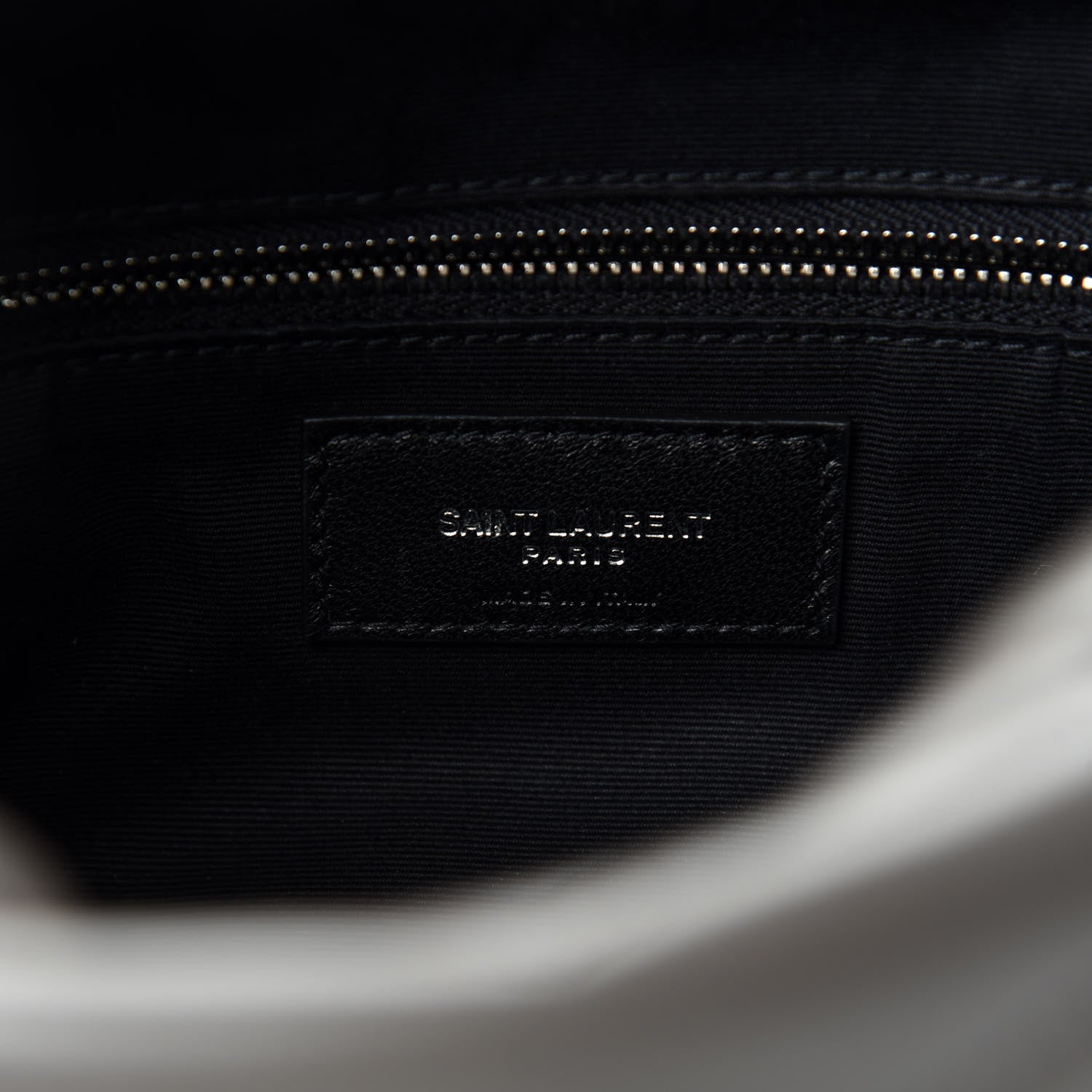 Saint Laurent Calfskin Y Quilted Monogram Small Loulou Bowling Bag Earth 8 of 10