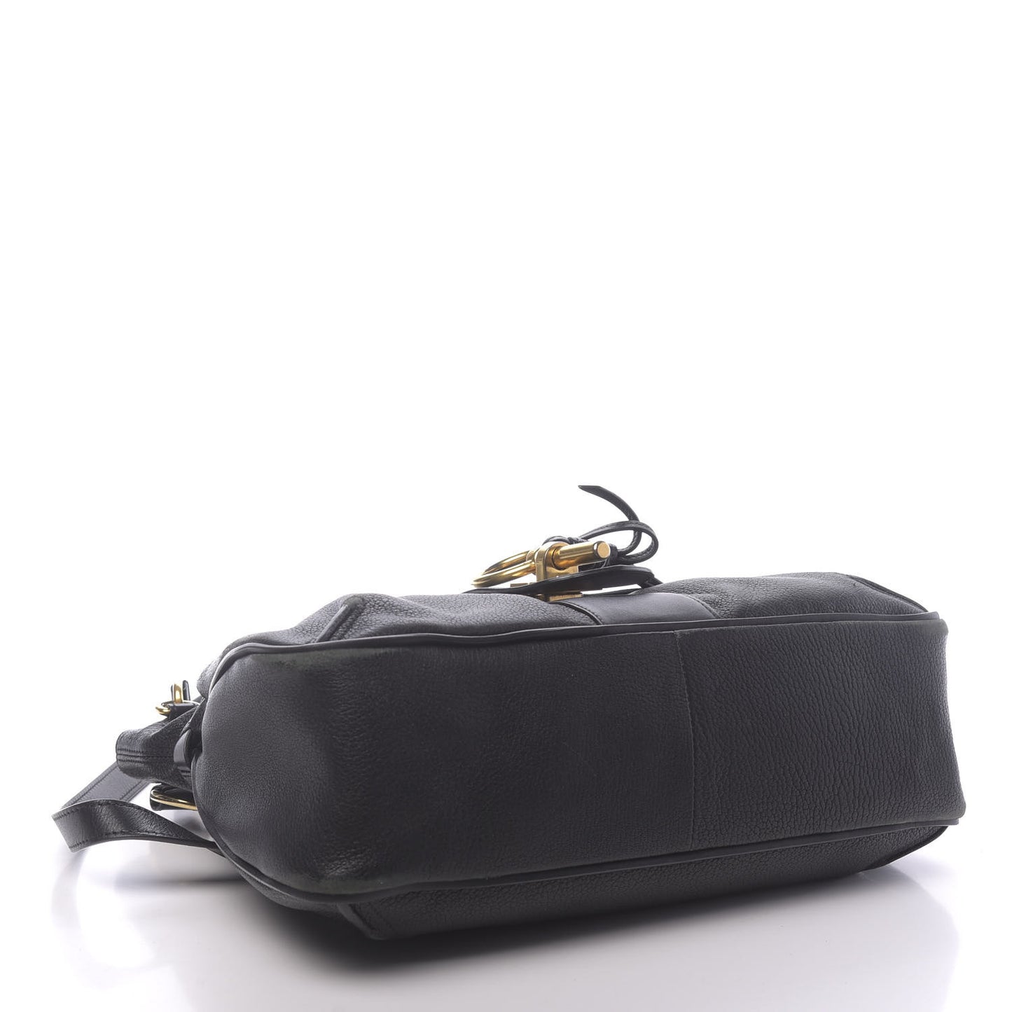 Grained Lambskin Calfskin Medium Lexa Shoulder Bag Black