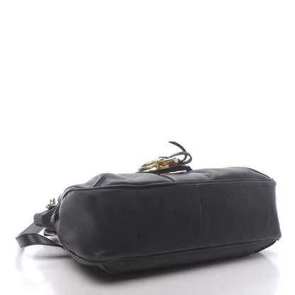 Chloe Grained Lambskin Calfskin Medium Lexa Shoulder Bag Black 4 of 13