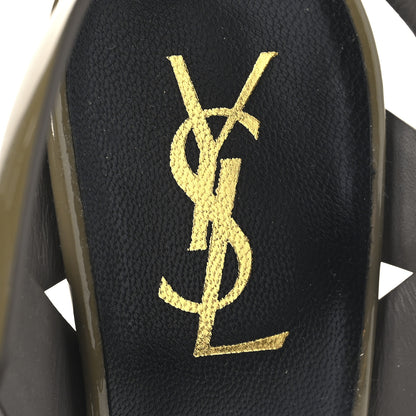 Saint Laurent Patent Tribute 105 Platform Sandals 38.5 Fog 9 of 9