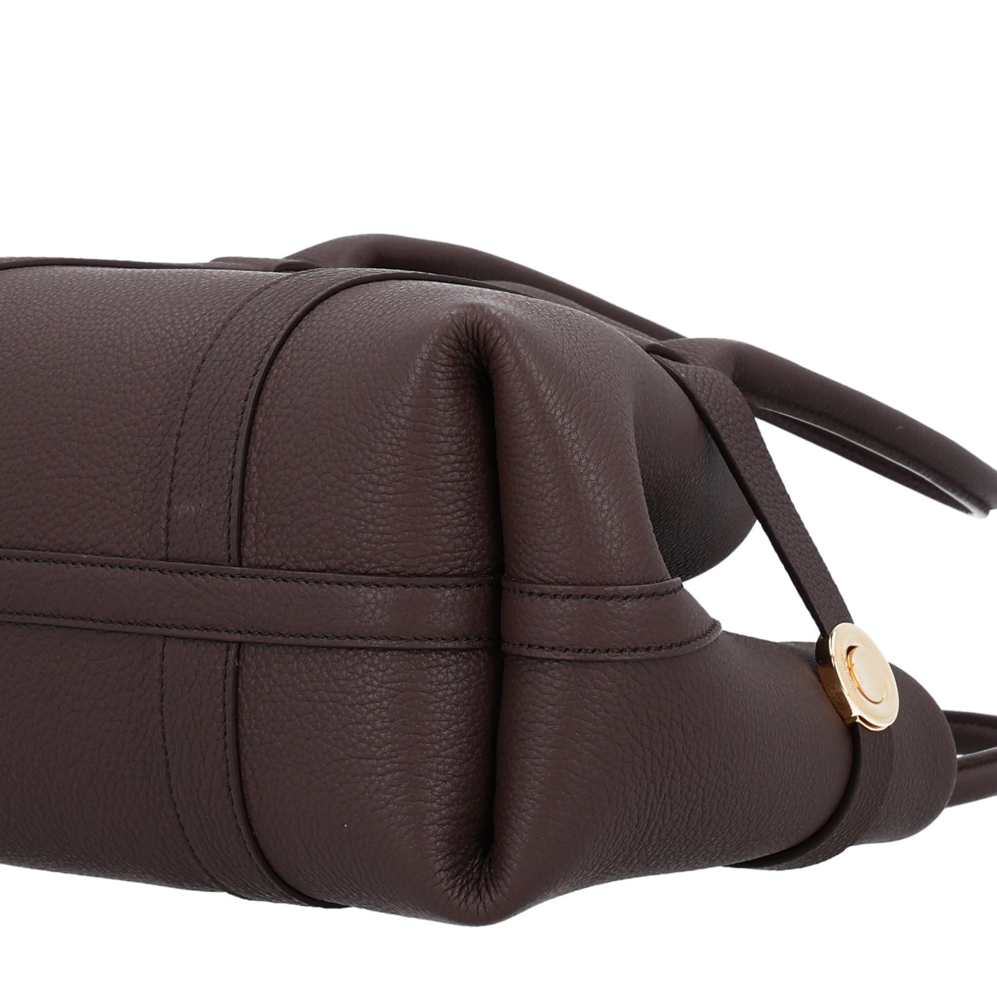 Grained Calfskin Small Ghiera Shopper Tote Brown