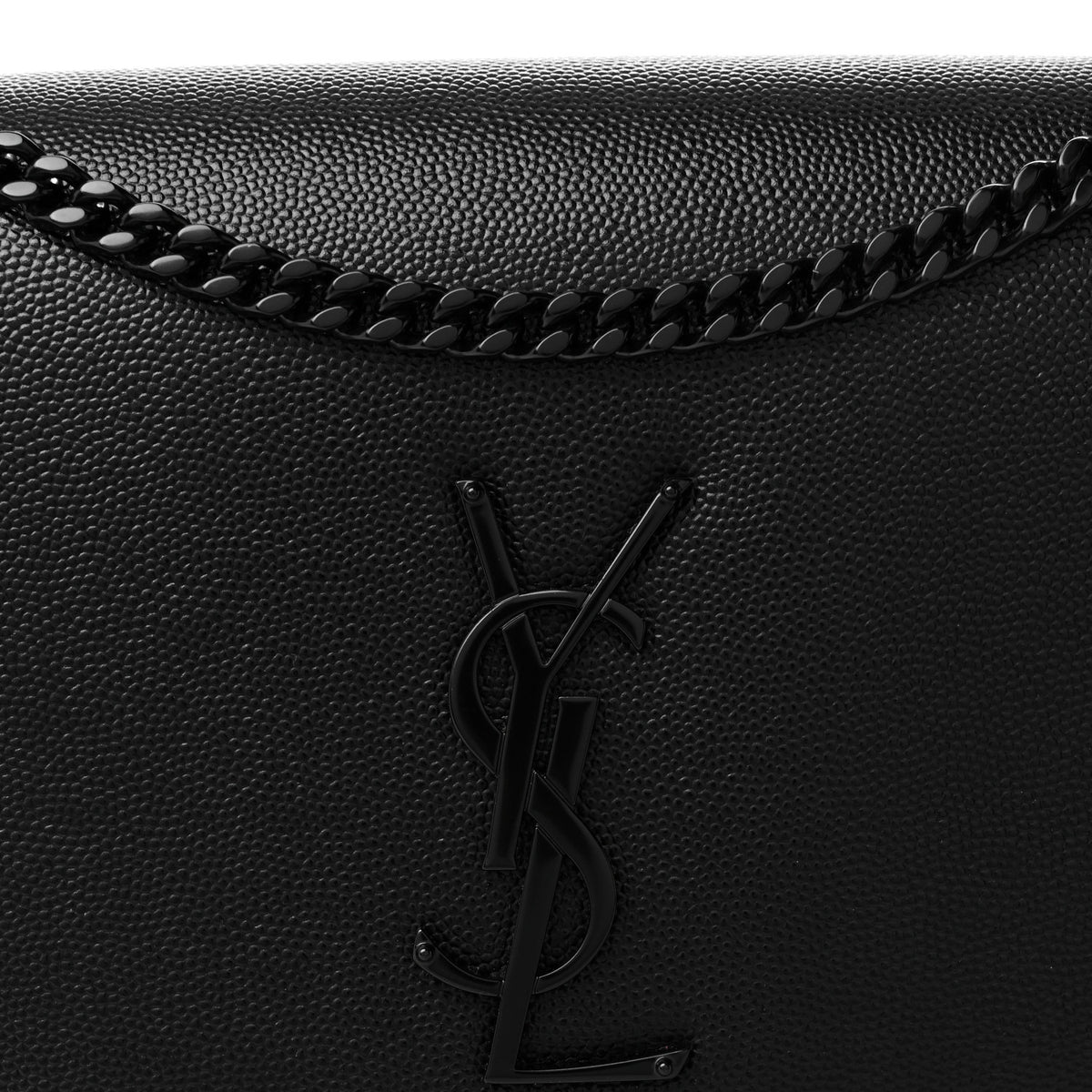 Saint Laurent Grain De Poudre Medium Classic Monogram Monochrome Kate Satchel Black 7 of 9