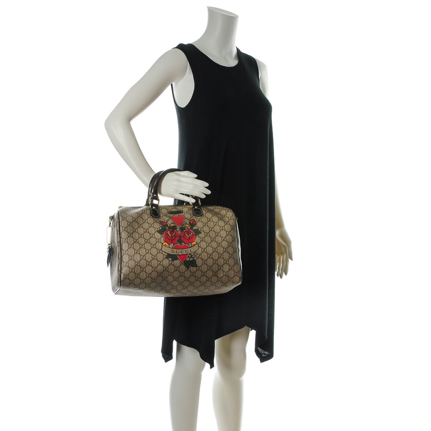 GG Plus Monogram Tattoo Heart Medium Joy Boston Dark Brown