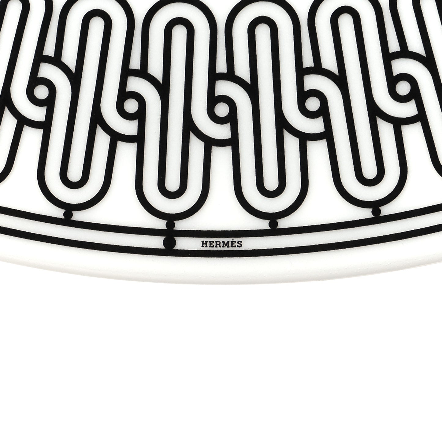 Porcelain H Deco Dessert Plates Set of 2 Black White