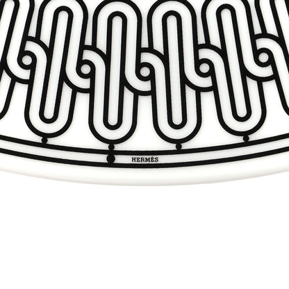 Hermes Porcelain H Deco Dessert Plates Set of 2 Black White 4 of 7
