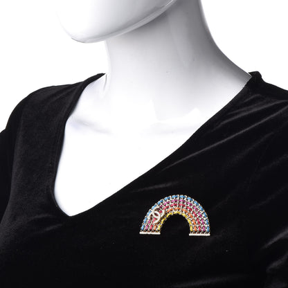 Chanel Lambskin Chain Rainbow CC Brooch Gold Multicolor 2 of 5