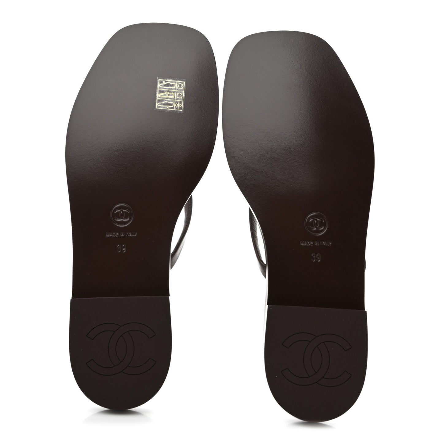 Goatskin Times Square Thong Sandals 39 Brown