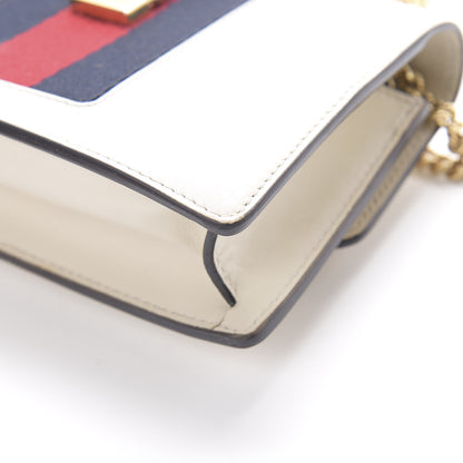 Gucci Calfskin Super Mini Sylvie Chain Shoulder Bag White 10 of 11