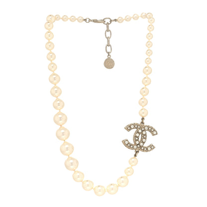 Chanel Pearl CC 100th Anniversary Necklace Light Gold 3 of 5