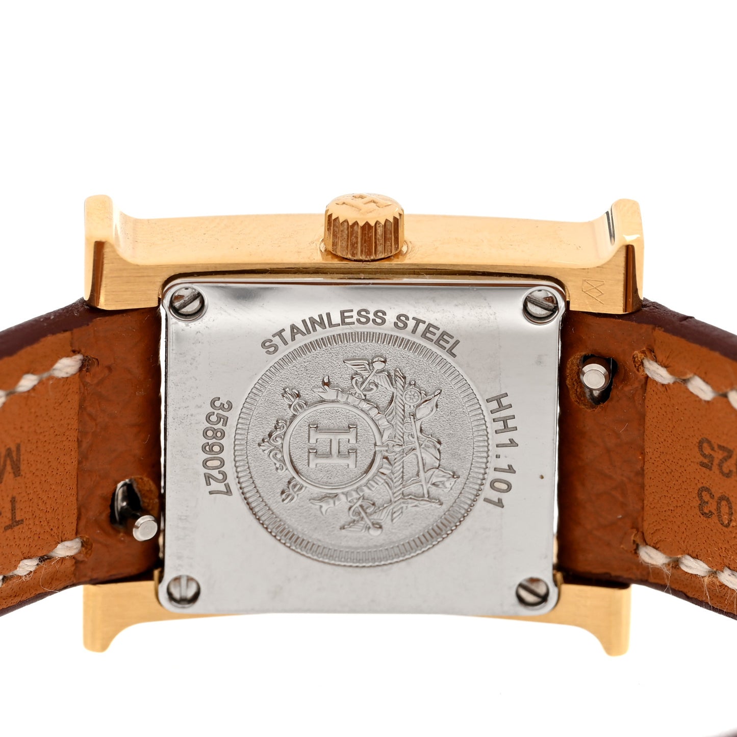 Stainless Steel Epsom 17.2mm Heure H Hour Quartz Watch Gold