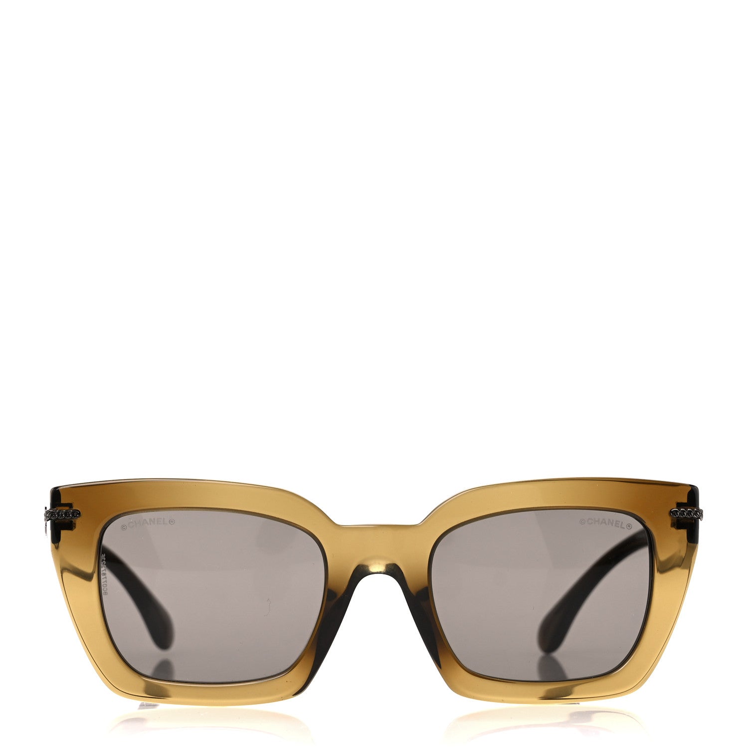 Chanel Acetate Square Sunglasses 5509-A Khaki 2 of 8