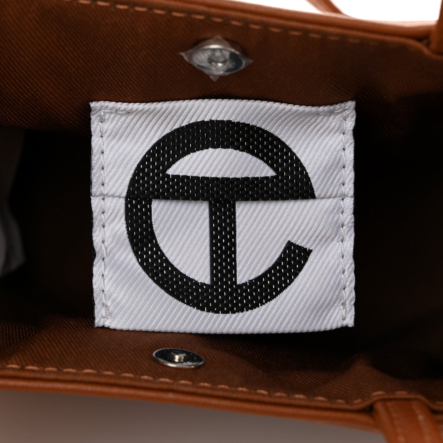 Vegan Leather Small Shopping Bag Tan
