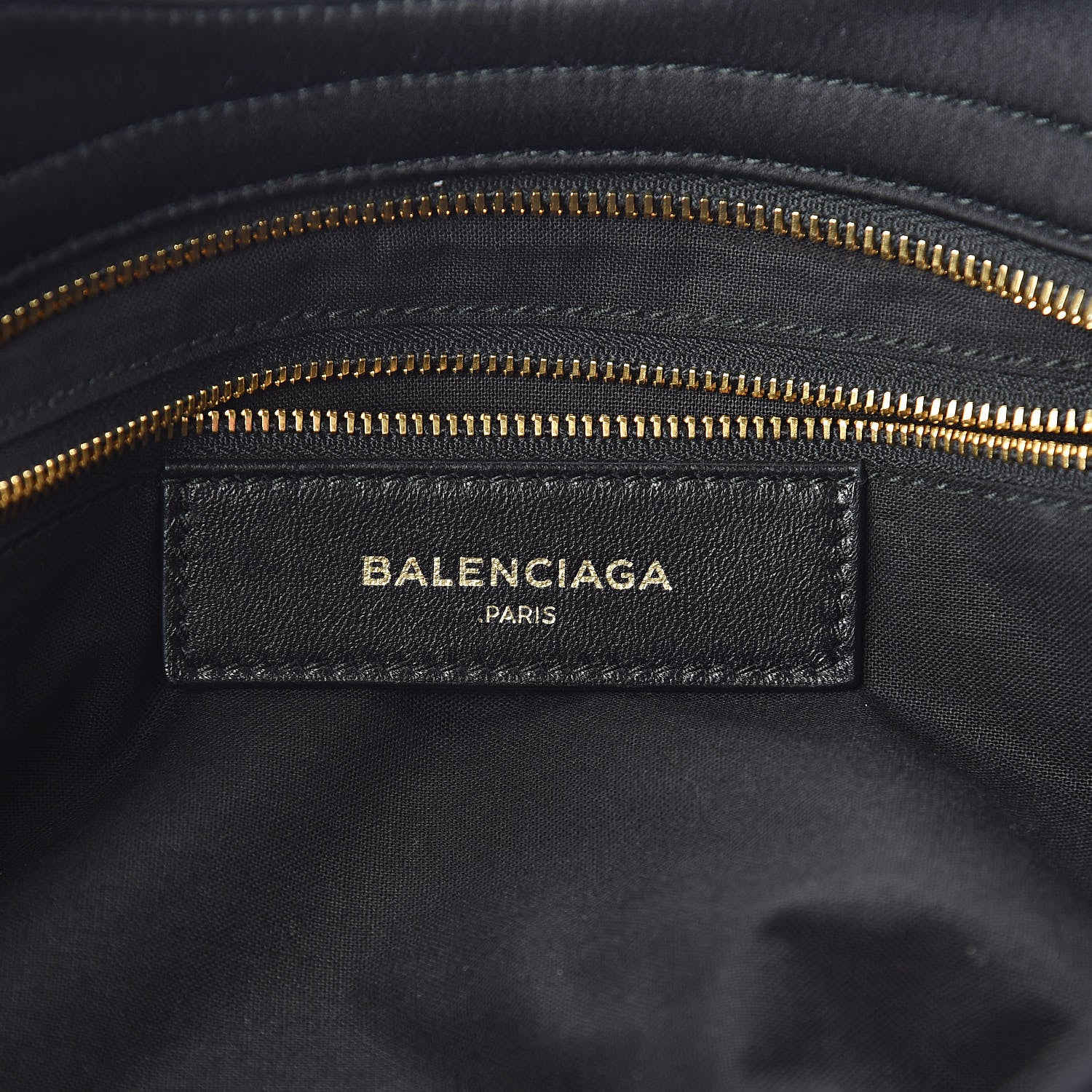 Balenciaga Satin Classic Gold Hardware City Black 6 of 9