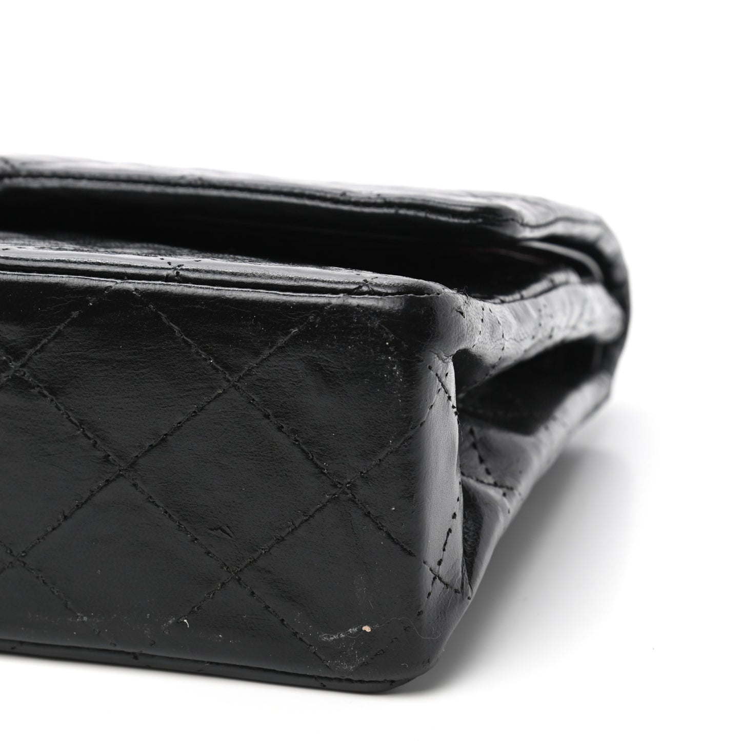 Aged Calfskin Quilted 2.55 Reissue 225 Flap Black