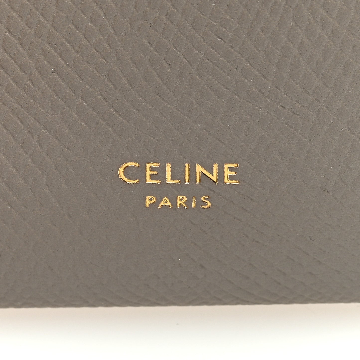 Grained Calfskin Small Multifunction Strap Wallet Pebble Mineral