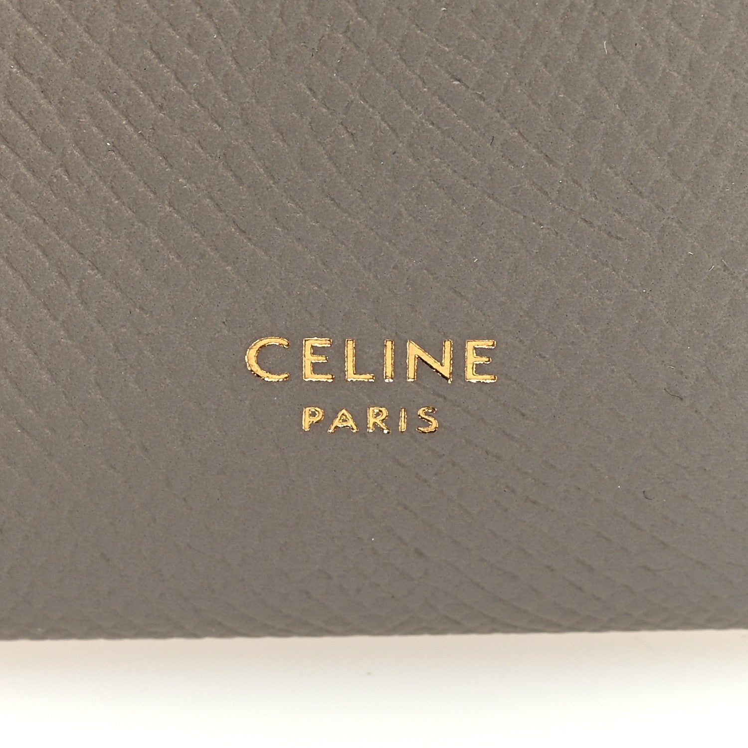 Celine Grained Calfskin Small Multifunction Strap Wallet Pebble Mineral 6 of 7