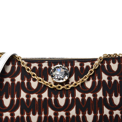 Miu Miu Jacquard Madras Logo Crossbody White 10 of 10