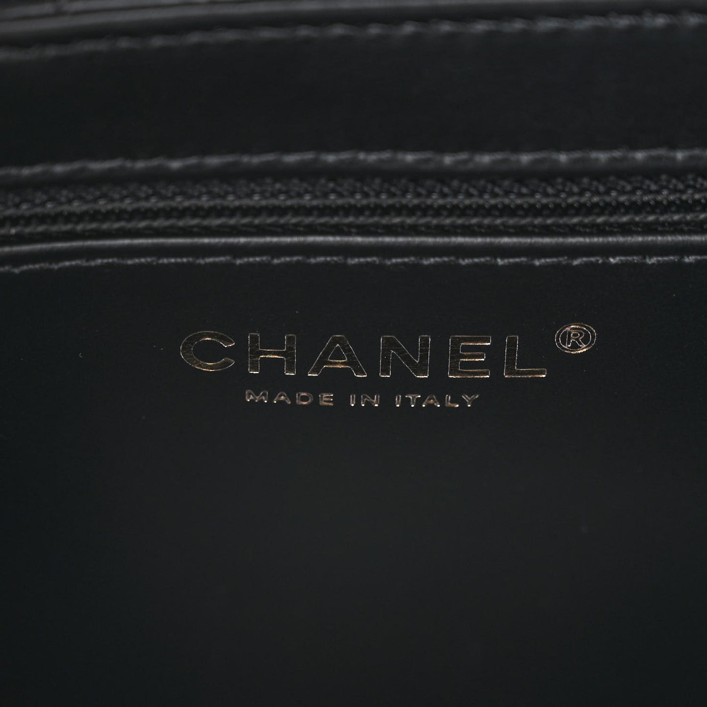 Shiny Aged Calfskin Quilted Nano Kelly Shopper Black