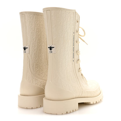 Christian Dior Oblique Rubber Diorcamp Boots 39 Off White 5 of 7